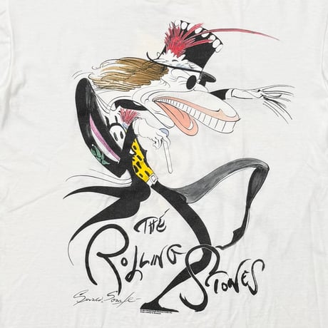 THE ROLLING STONES Gerald Scarfe WHITE BROCKUM LARGE 0847