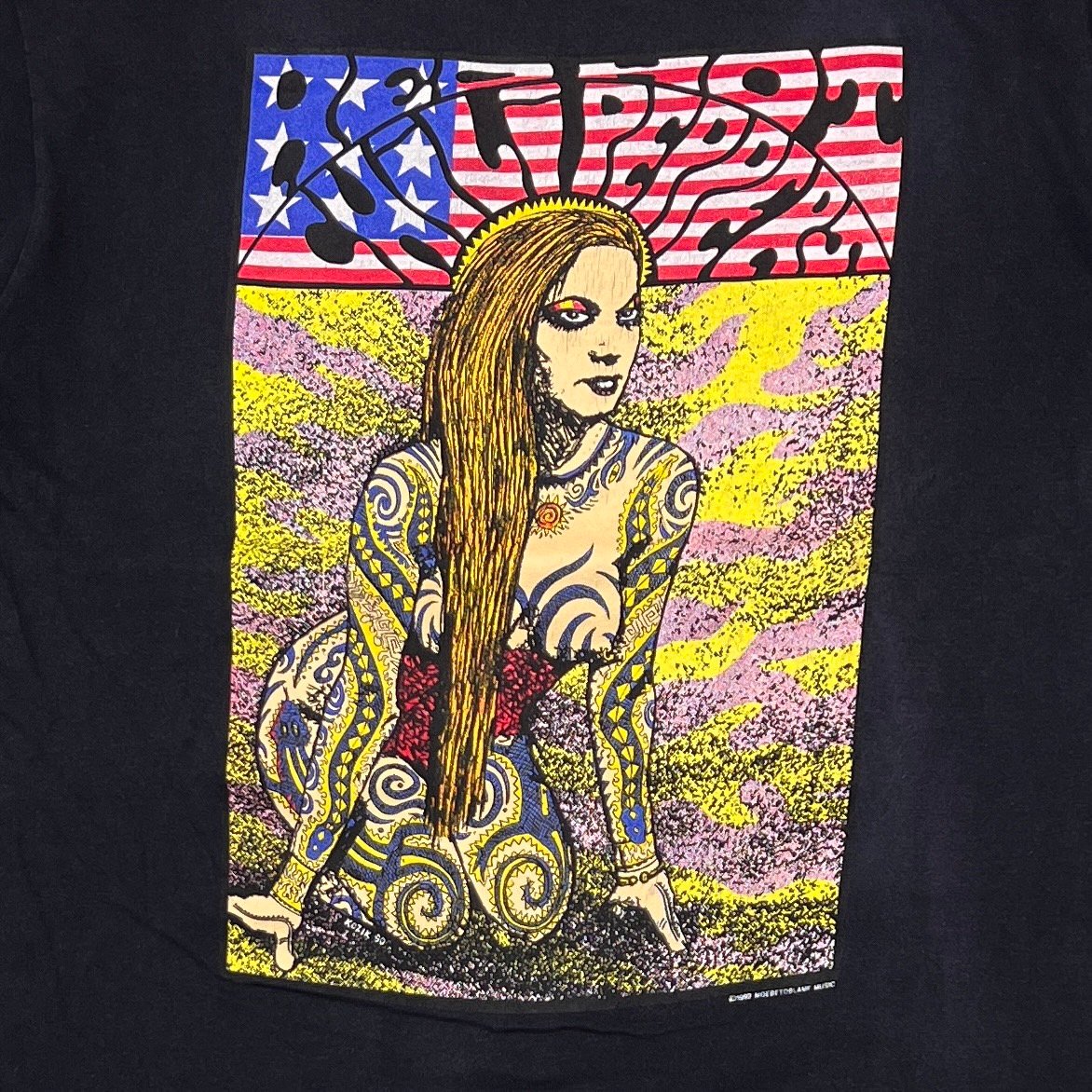 RED HOT CHILI PEPPERS 1992 KOZIK レッチリ(L) Red Hot Chili Peppers Tattoo Girl T-shirt Vintage 1992 Kozik