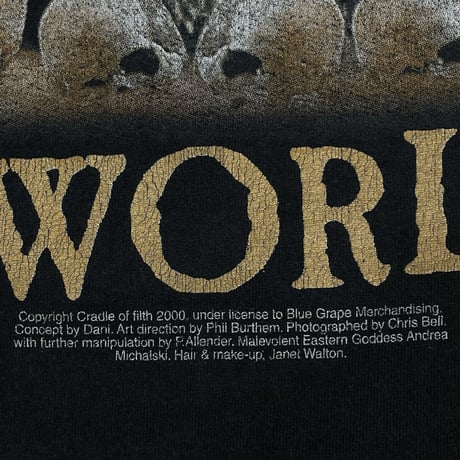 CRADLE OF FILTH 2000 DESTROYER OF WORLDS LS SCREEN STARS XL 5820