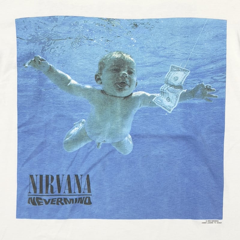 NIRVANA 1992 NEVERMIND WHITE GIANT BY TEE JAYS NIRVANA 1992 NEVERMIND WHITE GIANT BY TEE JAYS
