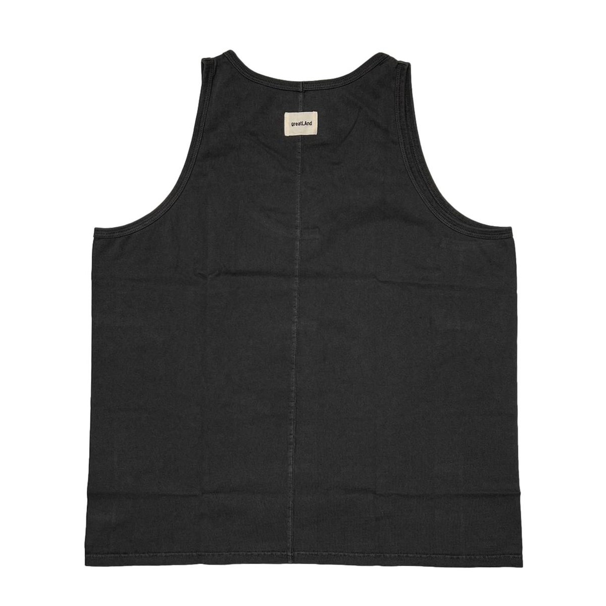 greatLAND オリジナル NOMAN タンクトップ ピグメントダイブラック greatLAnd ORIGINAL LAYERED LONG TANK TOP BLACK