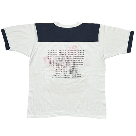 THE ROLLING STONES EUROPE' 82 TOUR RINGER WHITE/NAVY spruce LARGE 5551