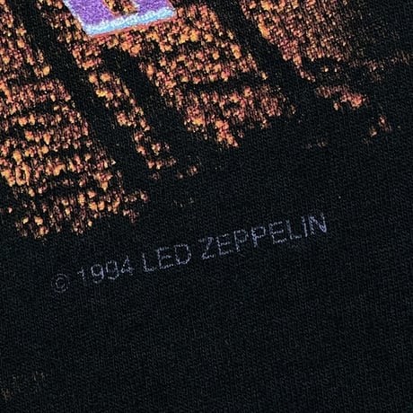 LED ZEPPELIN DOUBLE SIDE TEE PURPLE PRINT HANES TAG XL 5112