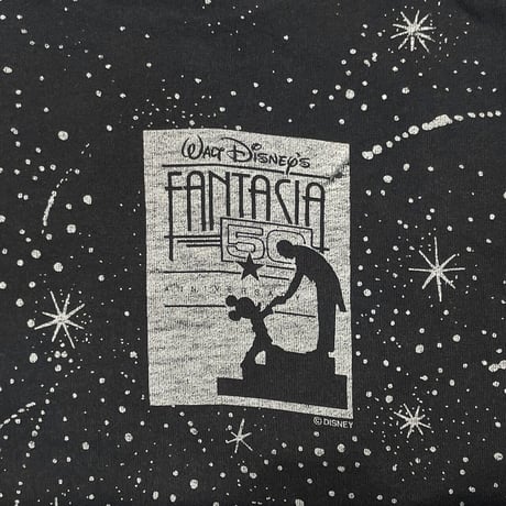DISNEY VINTAGE FANTASIA 50th ANNIVERSARY OVP LS BLACK XL 1879