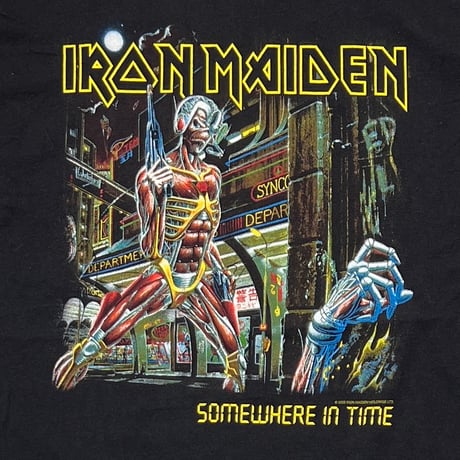 IRON MAIDEN 2003 SOMEEHERE ON TOUR 86/87 HANES LARGE 0887
