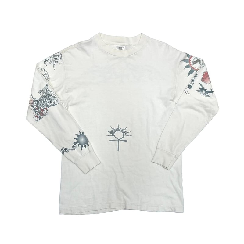 トップス Dennis Rodman tattoo l/s tee DENNIS RODMAN TATTOO LS TEE WHITE MEDIUM 0845 |