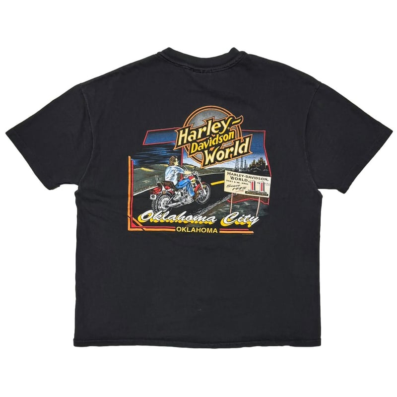 HARLEY DAVIDSON 1993 BLUE V FLAME BIG EMBLEM OK