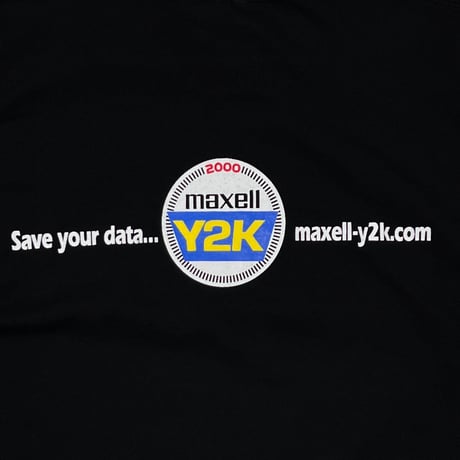 maxell Save your data... 2000 Y2K BLACK FRUIT OF THE LOOM XL 4012