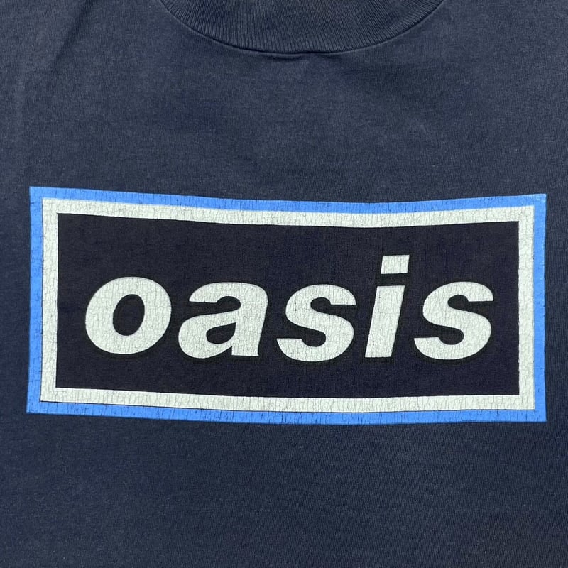 oasis maine road BOX LOGO NAVY SCREEN STARS XL