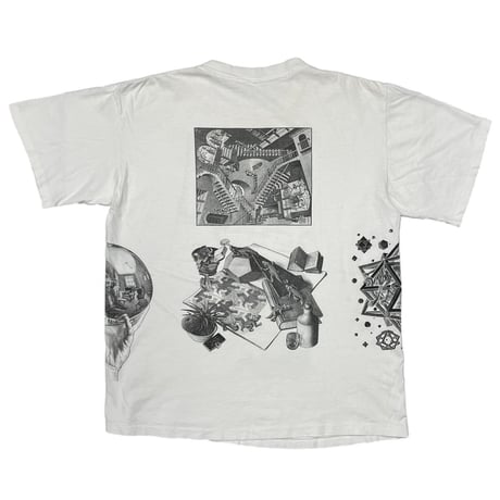 M.C.ESCHER 1991 OVP TEE WHITE FITS XL 0650