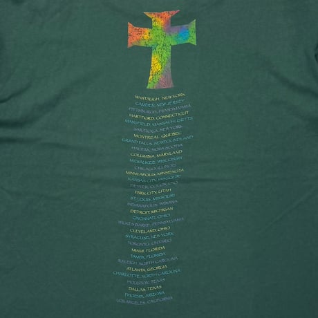 BON JOVI CROSS BACK TOUR GREEN FITS XL 9190