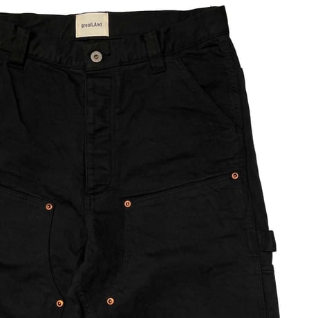 greatLAnd ORIGINAL NO MAN CARPENTER DOUBLE KNEE PANT BLACK