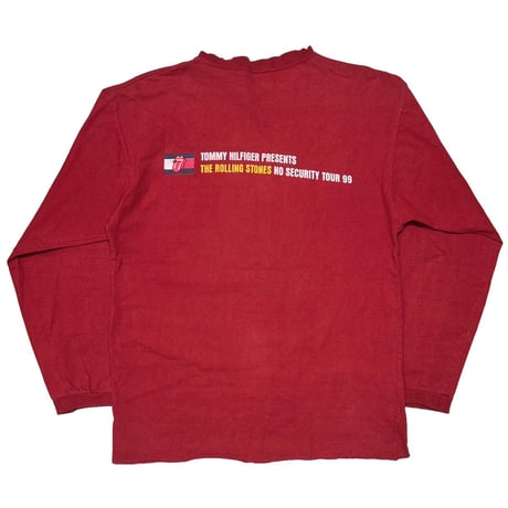 THE ROLLING STONES 1999 NO SECURITY TOUR TOMMY HILFIGER PRESENTS CANADA LS RED LARGE 1533