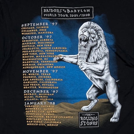 ROLLING STONE BRIDGES TO BABYLON WORLD TOUR 1997 BLACK anvil XL 8430