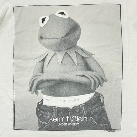 KERMIT CALVIN KLEIN PARODY WHITE CHANGES LARGE 5752