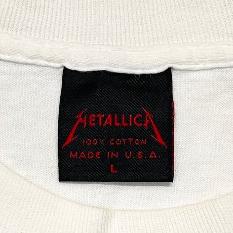 METALLICA 4 FACES STAGE SET 1991-1992 WHEREVER I MAY ROAM WHITE LARGE 7899