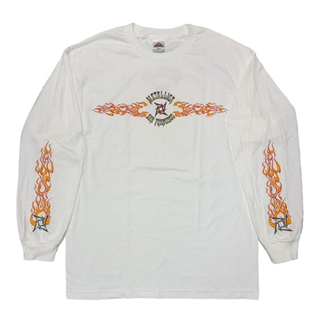 METALLICA 2004 SAN FRANCISCO FLAME LS WHITE ALSTYLE LARGE 3357