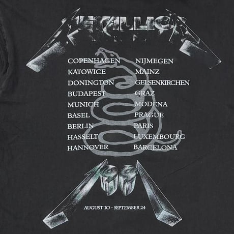 METALLICA 1991 4 FACE TOUR FITS LARGE 7903
