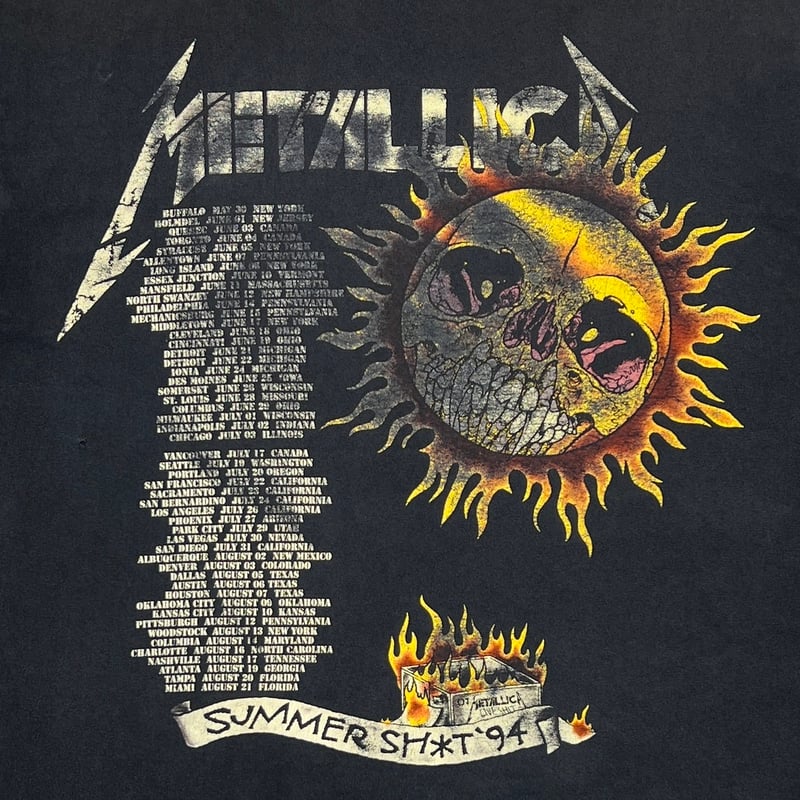 METALLICA PUSHEAD SIDE FLAME SKULL anvil XL 499