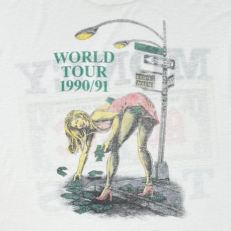 AC/DC MONEY TALKS WORLD TOUR 1990/91 WHITE FITS LARGE 5438