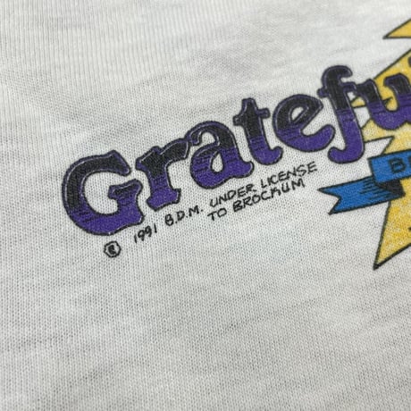 GRATEFUL DEAD 1991 QUALITY ROCK & ROLL WHITE BROCKUM XL 9480