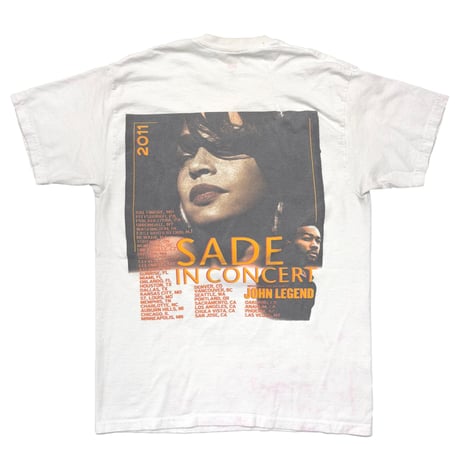 SADE LIVE IN CONCERT 2011 JOHN LEGEND WHITE HANES MEDIUM 8416