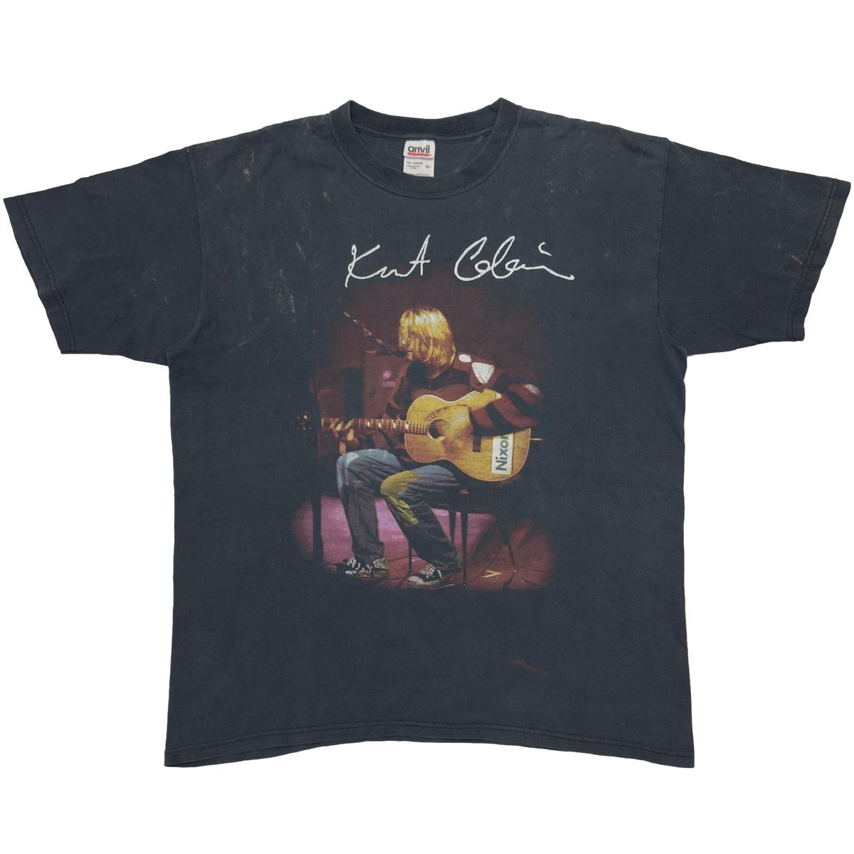 トップス NIRVANA  COBAIN NIXON GUITAR Anvil L トップス NIRVANA KURT COBAIN NIXON GUITAR Anvil L NIRVANA