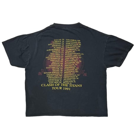 SLAYER CLASH OF THE TITANS TOUR 1991 DOUBLE SKULL BROCKUM XL 3976