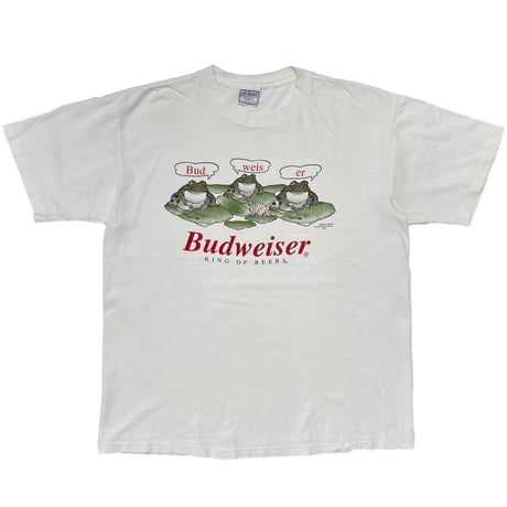Budweiser 3 FROGS 1995 WHITE ALL SPORT XL 0389