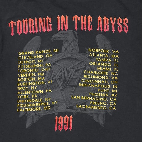 SLAYER TOURNING IN THE ABYSS 1999 BROCKUM LARGE 7384