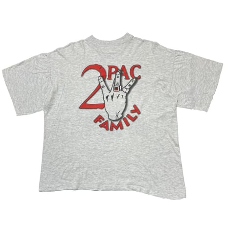 2PAC 1997 PEACE HAND SIGN ASH GREY XL 0877