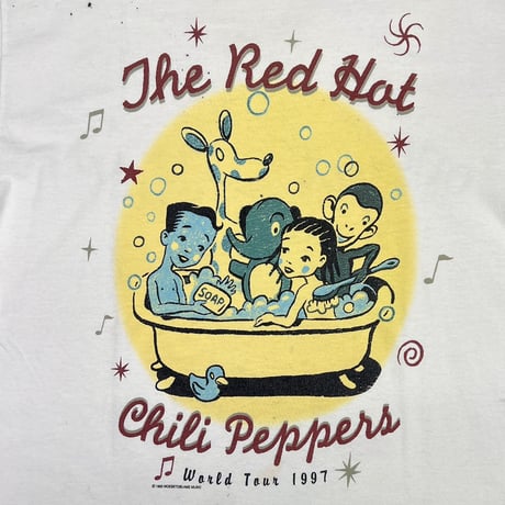 RED HOT CHILI PEPPRES ONE HOT MINUTE WORLD TOUR 1997 NATURAL FITS LARGE 4851