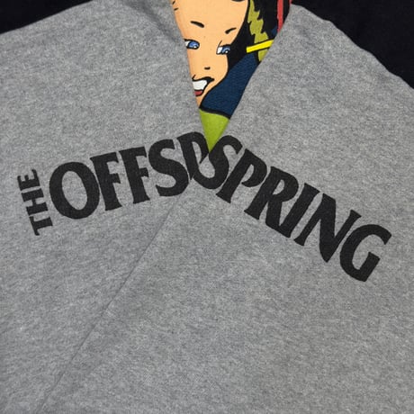 OFFSPRING AMERICANA COLOR BLOCKING SWEAT HOODIE BLACK GREY XL 4460
