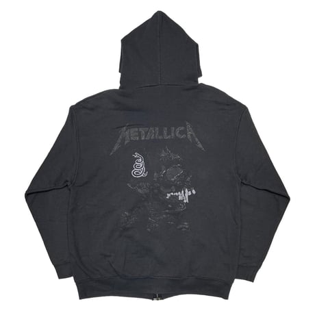 METALLICA SNAKE & SKULL HOODIE BLACKxBLACK SCREEN STARS XL 2690