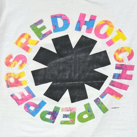 RED HOT CHILI PEPPERS 1989 CIRCLE LOGO WHITE FITS XL 6567