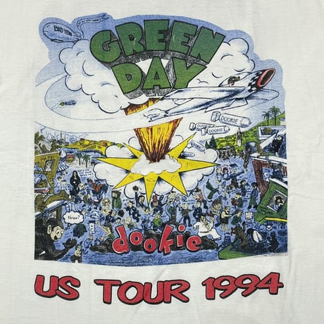 GREEN DAY DOOKIE US TOUR 1994 WHITE XL 5750