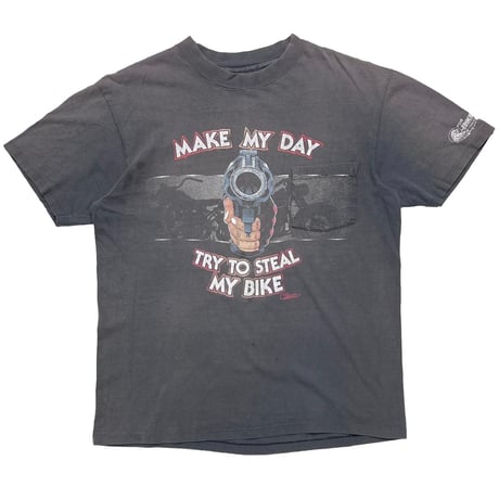 HARLEY DAVIDSON MAKE MY DAY FOR BIKERS ONLY POCKET TEE HANES LARGE 5371