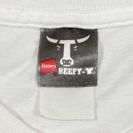 BLACK FLAG MY RULES HAND SIGN WHITE Hanes FITS LARGE 9742