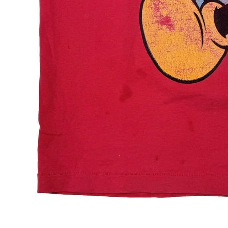 DISNEY VINTAGE CLASSIC MICKEY MOUSE LINK PRINT RED FITS XL 0218