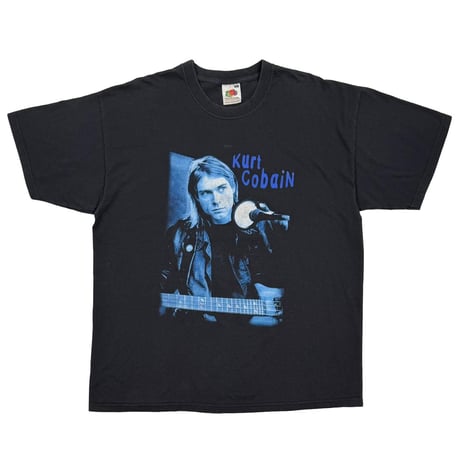 NIRVANA KURT COBAIN THE END OF MUSIC NOTE BLUE PORTRAIT FRUIT OF THE LOOM XL 8509