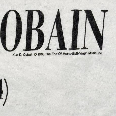 NIRVANA KURT COBAIN MEMORIAL MTV UNPLUGGED THE SUN IS GONE WHITE LARGE 8532