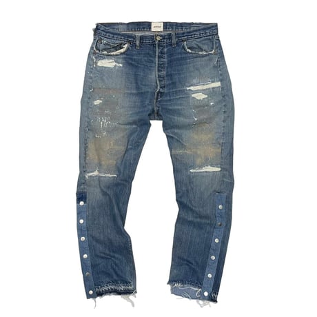 greatLAnd original GRUNGE MAN DENIM PANT XL / LEVIS 501 66 BIG E