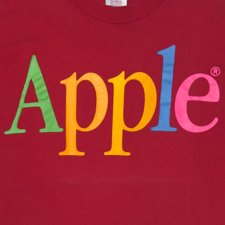 Apple MULTI COLOR TEXT LOGO RED ONEITA XL 5208