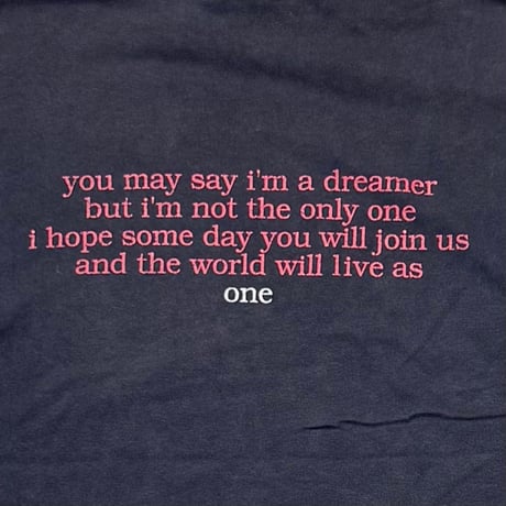 John Lennon IMAGINE you may say i'm a dreamer... one WINTERLAND FITS MEDIUM 6664