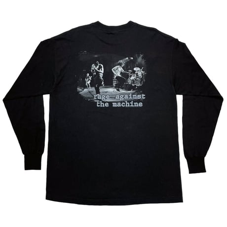 RAGE AGAINST THE MACHINE 1998 R LOGO LS TEE BLACK GIANT XL 3430
