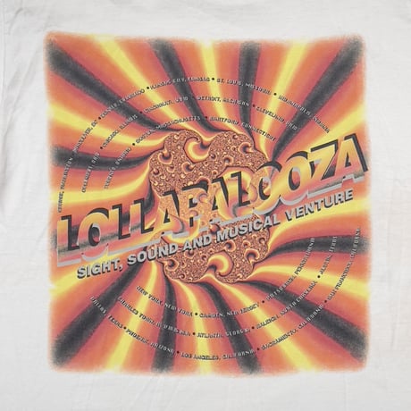 LOLLAPALOOZA 1995 WHITE GIANT BY TULTEX XL 0899