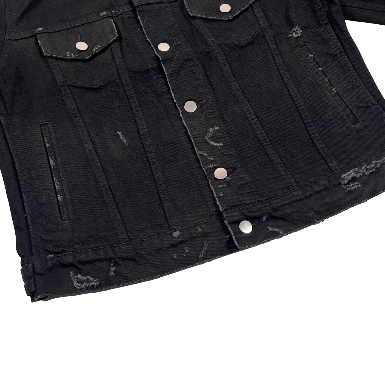 greatLAnd ORIGINAL LOGAN BLACK DENIM JACKET DES