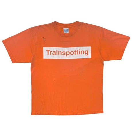 TRAINSPOTTING BOX LOGO ORANGE GILDAN XL 1990