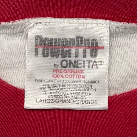 PEARL JAM 1996 SEATTLE RINGER TEE WHITE ONEITA LARGE 7376