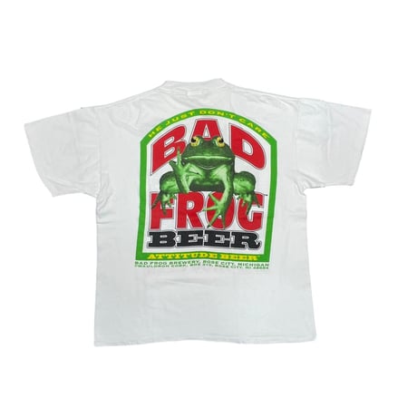 BUDWEISER BOOTLEG BAD FROG BEER TEE GYM STONE APPAREL XL